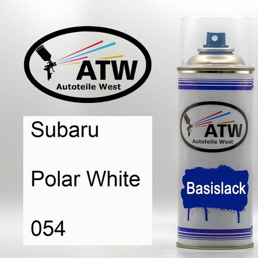 Subaru, Polar White, 054: 400ml Sprühdose, von ATW Autoteile West.